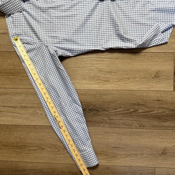 Blue and White Gingham Dress Shirt - Picture 7 of 9